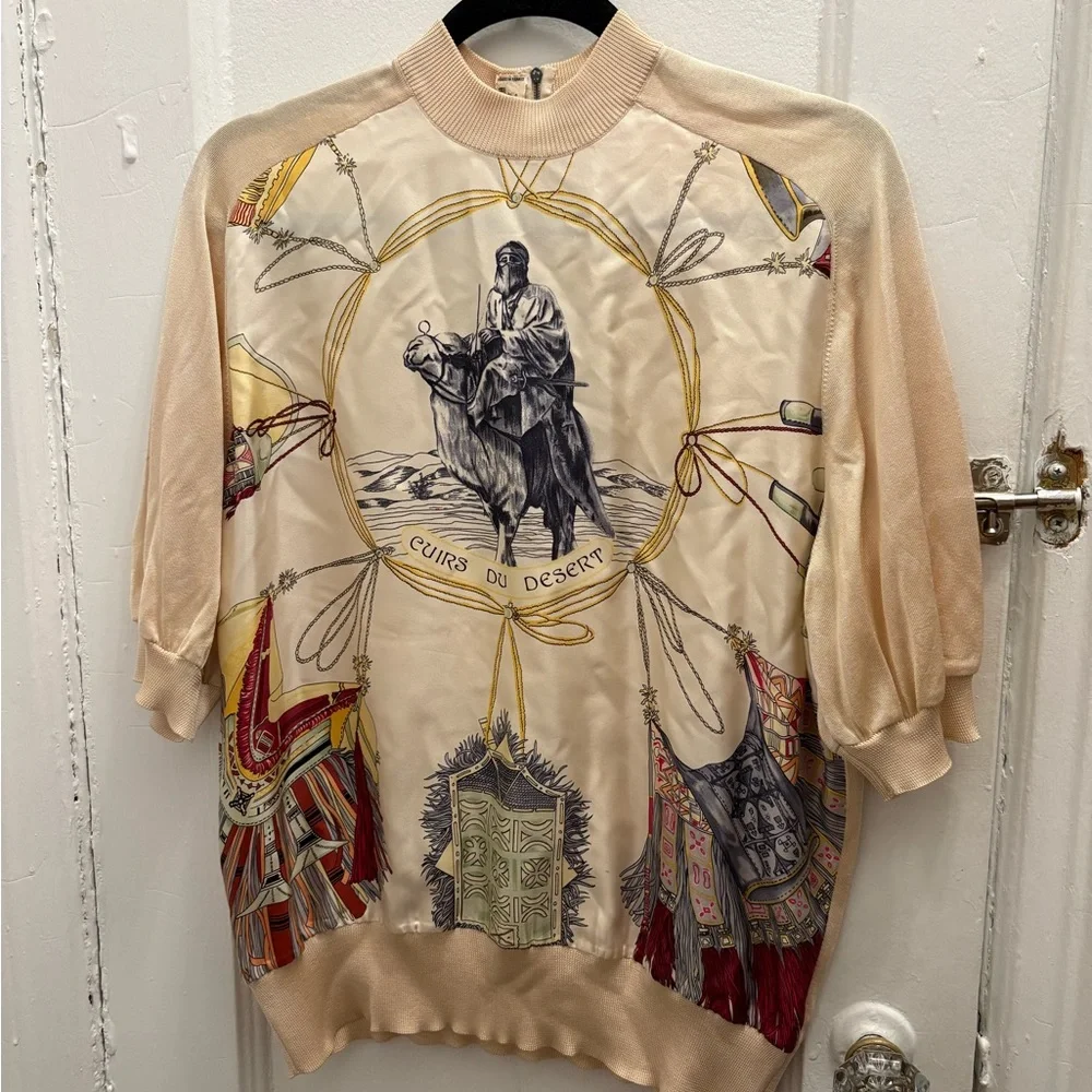 Vintage Hermes silk top - Picture 1 of 7
